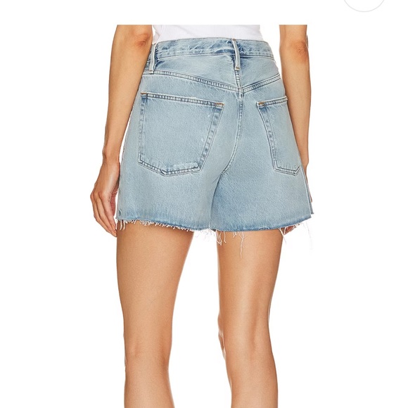 Frame Denim Le Super High Short Fray in Rossum 2year Destruct